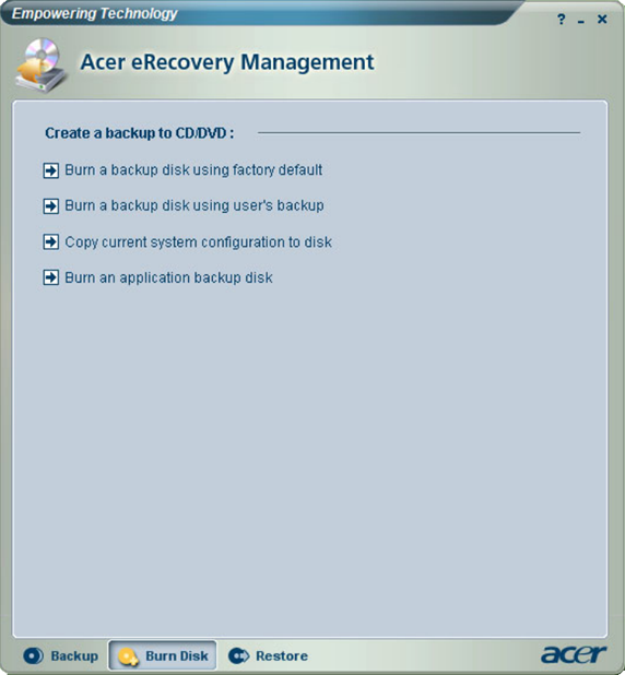 Gateway Recovery Management Windows 7